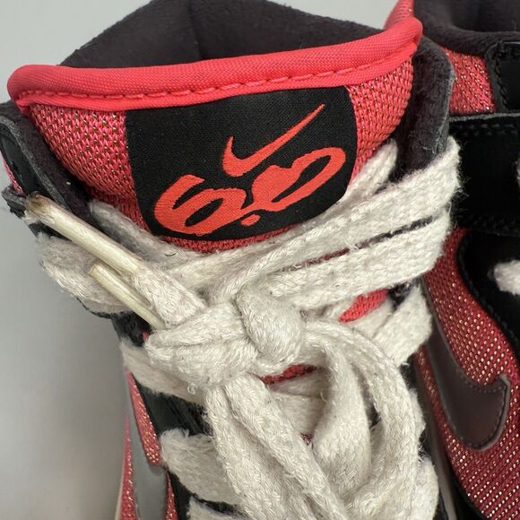 Nike 6.0 Dunk High Women’s 8.5 2011 Black Satin Hot Pink Black - Picture 15 of 16